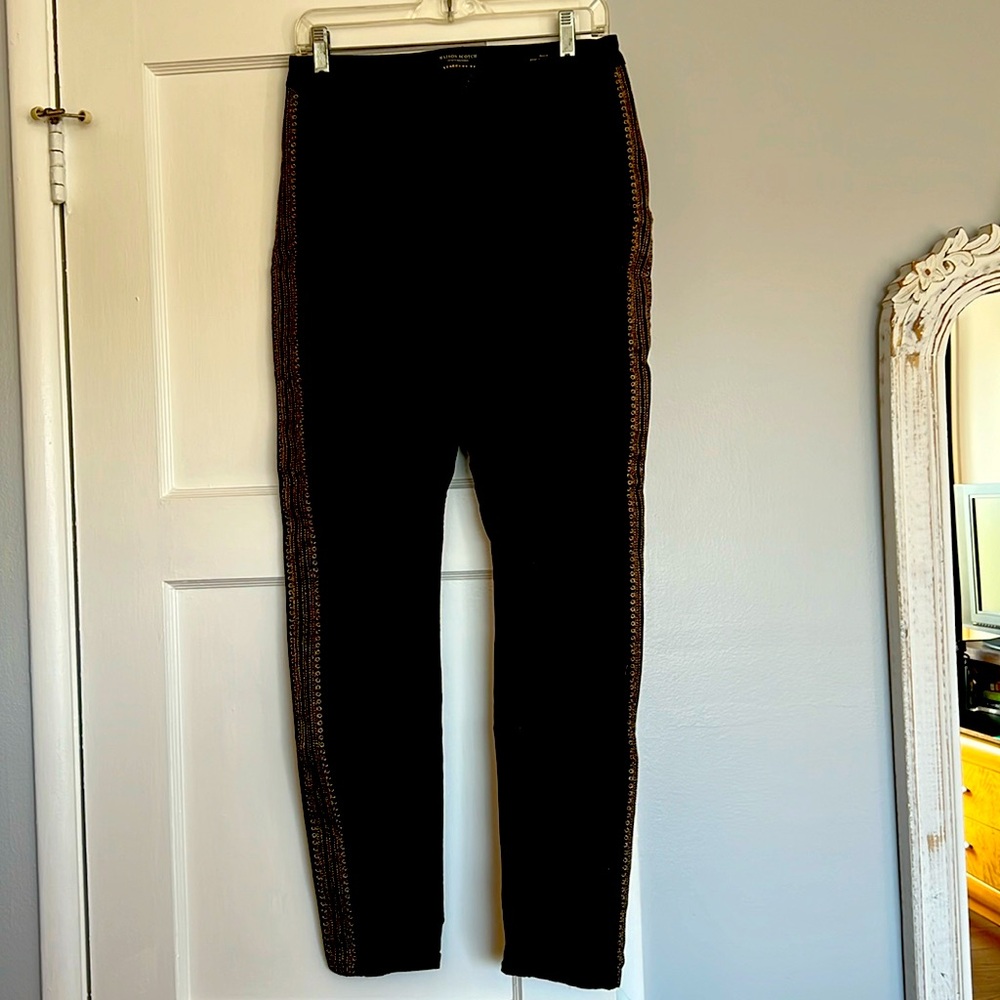 Scotch & soda - Maison Scotch black high rise skinny jeans with gold details